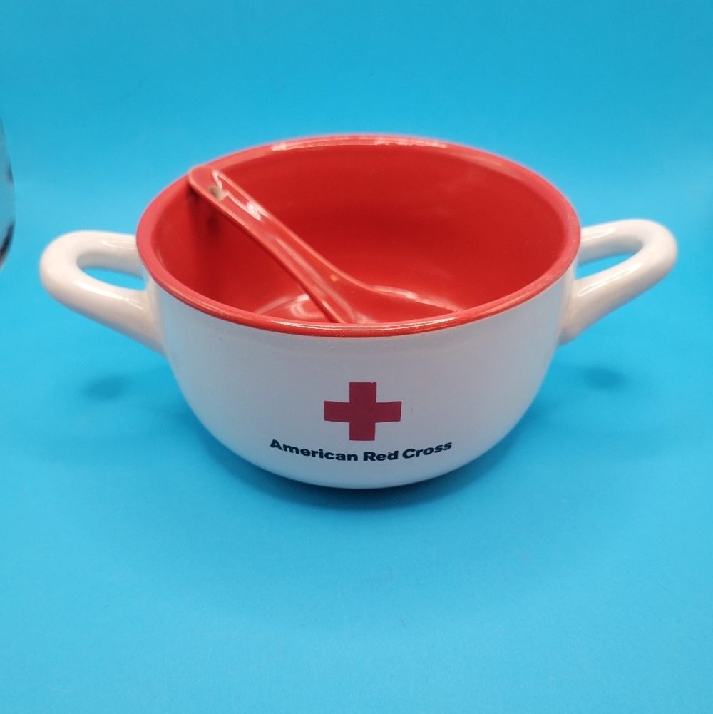 American Red Cross Soup Bowl with Spoon